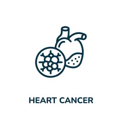 heart cancer icon vector. cancer icon vector symbol illustration. Modern simple vector icon for your design.