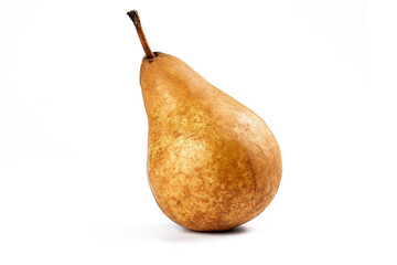 Pear. Yellow ripe and juicy pear isolated on white background. Part of set.