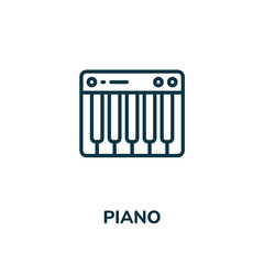 piano icon vector. music icon vector symbol illustration. Modern simple vector icon for your design. piano icon vector.