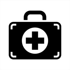 First aid kit icon, vector and glyph