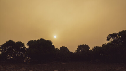sunrise over the mountains ,Landscape, Sahara, Southern In Morocco