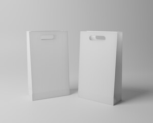 white paper bag for mockup