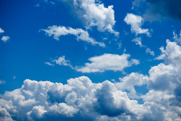 Naklejka na ściany i meble Cloudy sky with blue Sky over Nesselwang