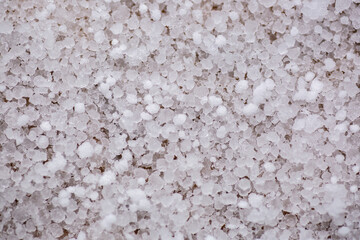 Graupel snow texture close up bright white