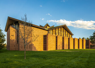 Temple Emanuel synagogue in Denver, Colorado, the largest and oldest synagogue in the Rocky Mountain region - obrazy, fototapety, plakaty