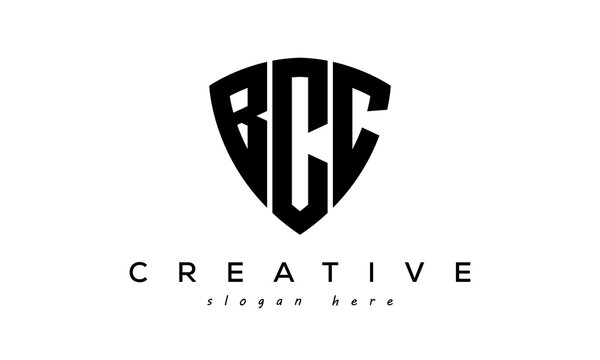 BCC letter creative logo with shield	