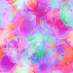 Fototapeta na wymiar Abstract artistic background, round, blurred, interpenetrating, painting, bright, color, illustration, paint, pattern, all over.