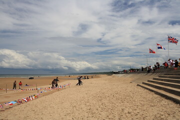 Omaha Beach, una de las playas del desembarco de Normandía. Francia.