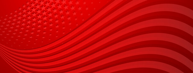USA independence day abstract background with elements of american flag in red colors