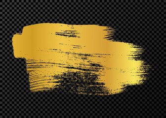 Obraz premium Gold grunge brush stroke