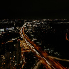 Fototapeta na wymiar night city road