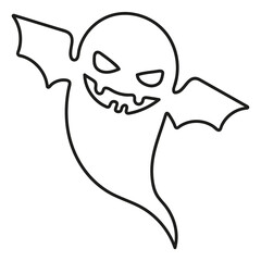 ghost in doodle style halloween party 