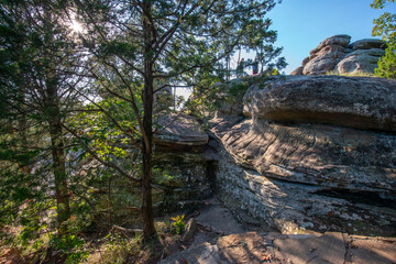 Fototapeta premium weathered stone mountain ridge