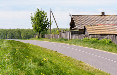 The nature of Belarus. Belarusian village.