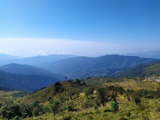 Naklejka premium view of the mountains