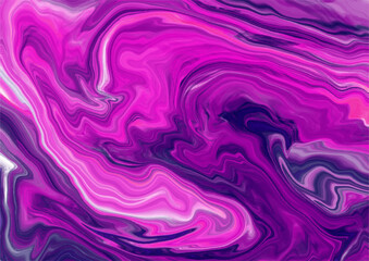 Abstract pink acrylic liquid marble texture background.