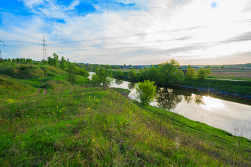Fototapeta na wymiar landscape with river