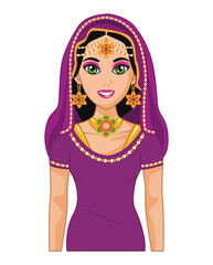 arabic bride purple dress