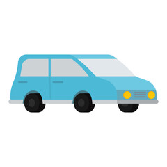 Isolated 3d blue car icon Vector illustration