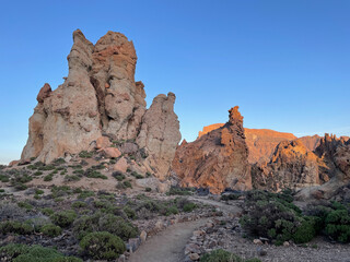 Fototapeta na wymiar Famous rocks in Teide National Park in Tenerife