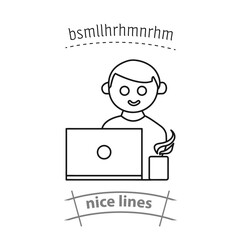 freelancer character simple vector icon. freelancer character isolated icon