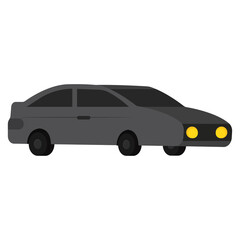Isolated 3d black car icon Vector illustration