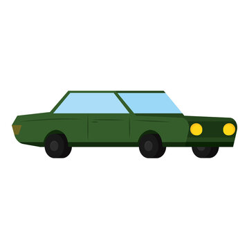 Isolated 3d Green Car Icon Vector Illustration