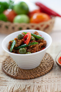 Close-up Of Stir Fried Sweet Tempeh In Bowl