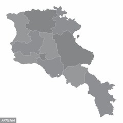 Obraz premium Armenia administrative map