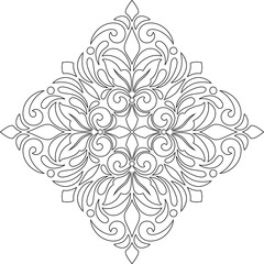 Cross for coloring. Suitable for decoration. Doodles Sketch - 434367560