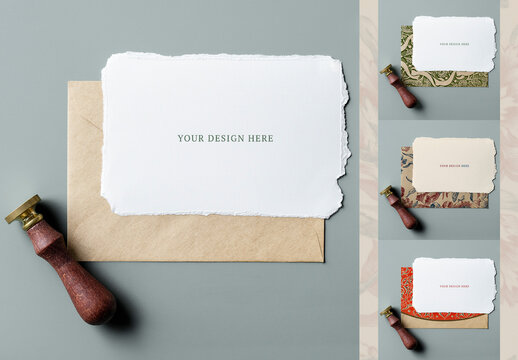 Card Mockup with Stamp