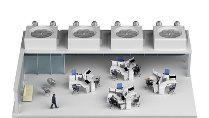 office building ventilation concept