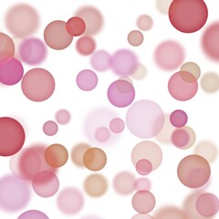 Pink light bokeh variety on white background