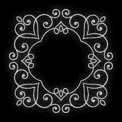 Retro shiny frame or border. Vector illustration.