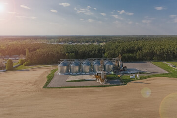 Grain storage silo elevator. Aerial view © Zayne C.