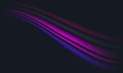 Dark abstract wavy layered multi colors background. Vector 3d illustration.