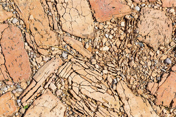 Background from stones. Sidewalk path.