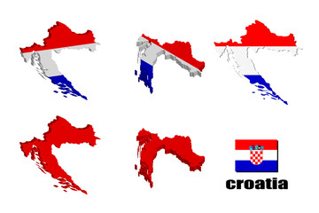 Croatia  map on white background. vector illustration.