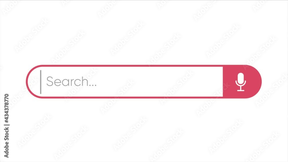 Poster search bar blank animated clean white single blank line for searching database or browser
