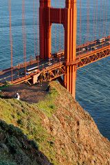 Visiting the Golden Gate Bridge, CA, USA