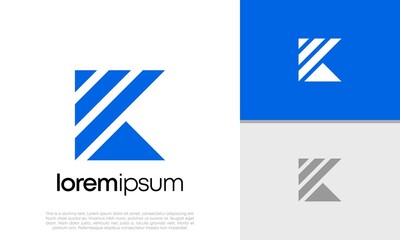 Initials K logo design. Initial Letter Logo