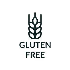 Fototapeta na wymiar Vector illustration of gluten free icon. For labeling gluten-free, wheat-free and grain-free products
