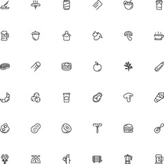 icon vector icon set such as: machine, worker, storage, freshness, champignon, barrel, collection, appetizer, device, housework, ocean, rice, cep, rigatoni pasta shape, circle, carrot, foam, piece