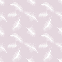 Pastel seamless feathers