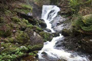 waterfall in the mountains