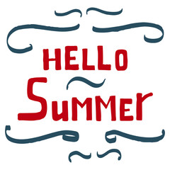 Poster with "hello summer" text