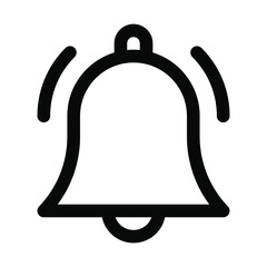 Notification bell icon, Alarm icon vector isolated on white background.