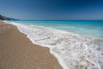 Gialos beach in Lefkada Ionian island, Greece