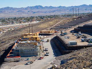 High angle view of the Construction site from Henderson View Pass