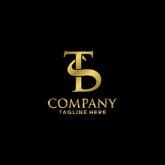 LUXURY INITIAL TS LOGO DESIGN